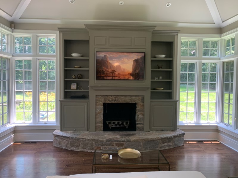 Great room and built ins painted in rosemont pa